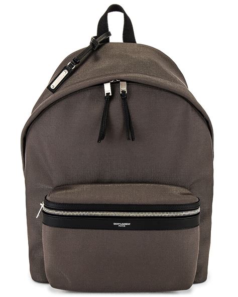 Saint Laurent YSL Bag City Backpack in Storm